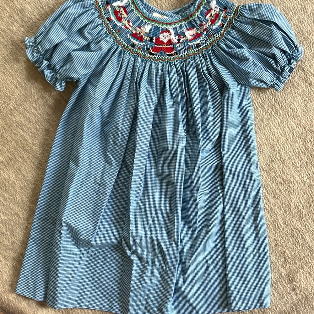 Rosalina smocked Santa dress